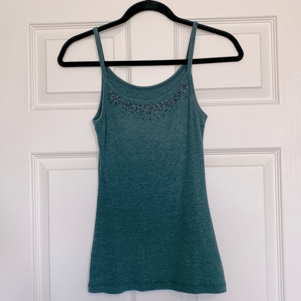 Mossimo beaded green cami - extra small